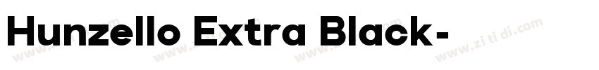 Hunzello Extra Black字体转换